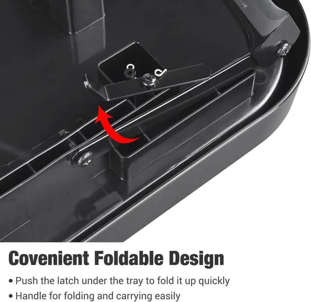 Alt view image 7 of 7 - Byootique Salon Folding Rolling Tray Station Service Trolley Storage Cart For Barber Shop