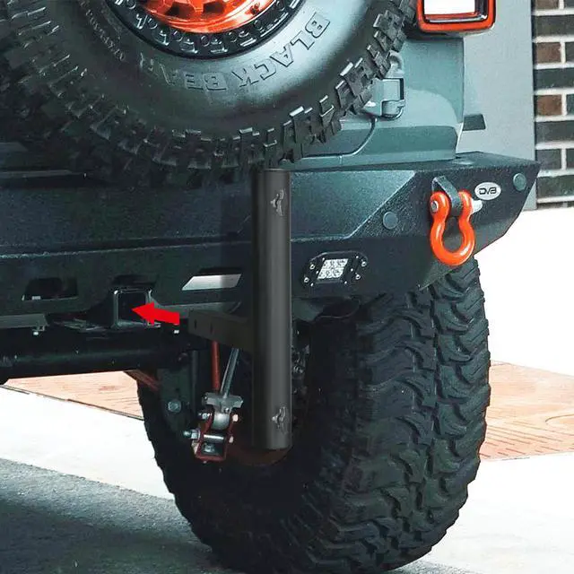Alt view image 3 of 7 - 1 9/16" Hitch Mount Flag Pole Holder Bracket for Truck Car Trailer SUV RV Jeep Camper