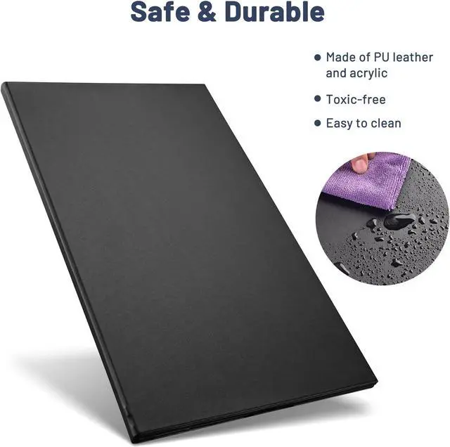 Alt view image 7 of 7 - 4 Pack LED Backlit Menu Cover Leatherette Wine List Check Bill Holder 2 Panel 17"x10"