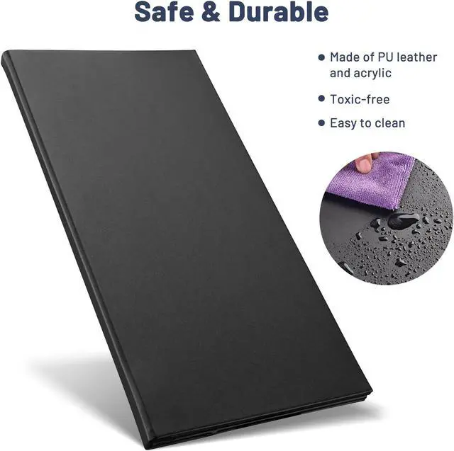 Alt view image 5 of 7 - WeChef LED Back Lit Light Menu Holder Cover Folding Double Panel Fits 5"x11" Paper for Hotel Club
