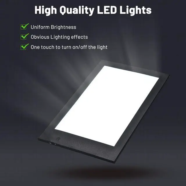 Alt view image 3 of 7 - WeChef 4 Pack LED Backlit Menu Cover Leatherette Wine List Check Bill Holder Displayer Single Panel Fits 8"x14" Paper