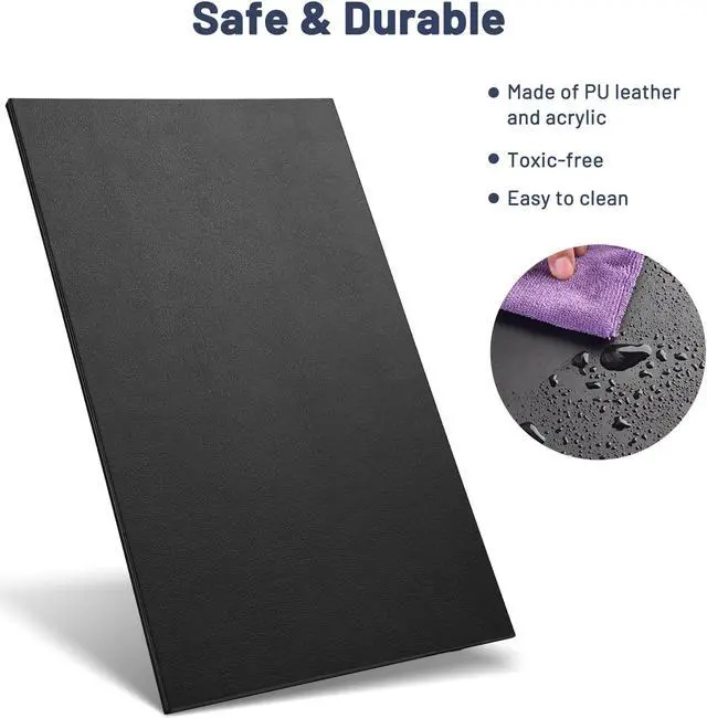 Alt view image 5 of 7 - WeChef 4 Pack LED Backlit Menu Cover Leatherette Wine List Check Bill Holder Displayer Single Panel Fits 8"x14" Paper