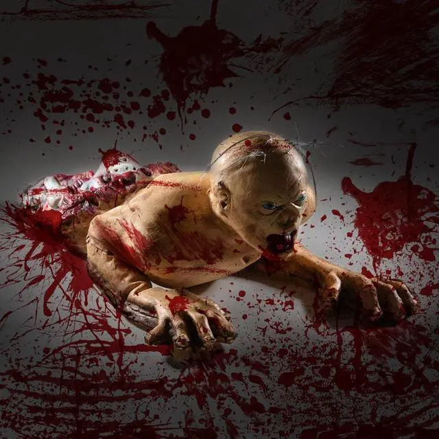 Alt view image 2 of 7 - 36" Animated Halloween Prop Grovelling Zombie Groundbreaker Haunted House Party Outdoor Decoration 2025