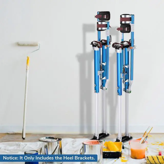 Alt view image 7 of 7 - Yescom Drywall Stilt Heels Replacement Tool Kit 1 Pair of Heel Brackets Part Repairs Construction Painting Accessories