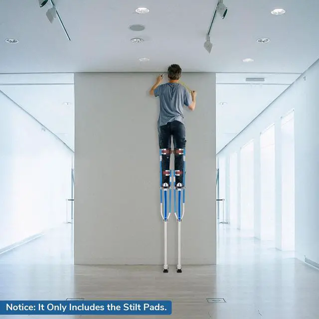 Alt view image 6 of 7 - Yescom Drywall Stilt Leg Pads Replacement Tool Kit Comfortable for All Day Wear Work with Straps Painting Accessories