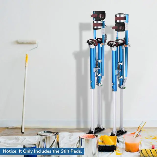 Alt view image 7 of 7 - Yescom Drywall Stilt Leg Pads Replacement Tool Kit Comfortable for All Day Wear Work with Straps Painting Accessories