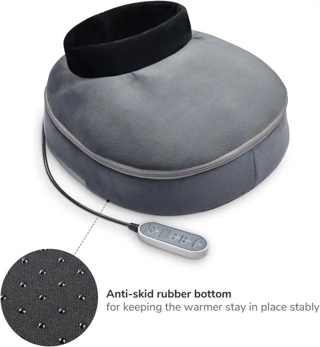 Alt view image 2 of 7 - Byootique 2-in-1 Electric Shiatsu Foot & Back Massager Warmer Fast Heating Pad 12 Rollers