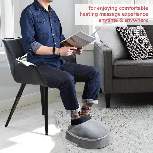 Alt view image 7 of 7 - Byootique 2-in-1 Electric Shiatsu Foot & Back Massager Warmer Fast Heating Pad 12 Rollers