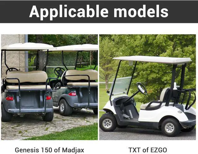 Alt view image 2 of 7 - Yescom Golf Cart Rear Seat Safety Grab Bar Rear U-shaped Handle  With Mounting Hardware For TXT of EZGO Genesis 150