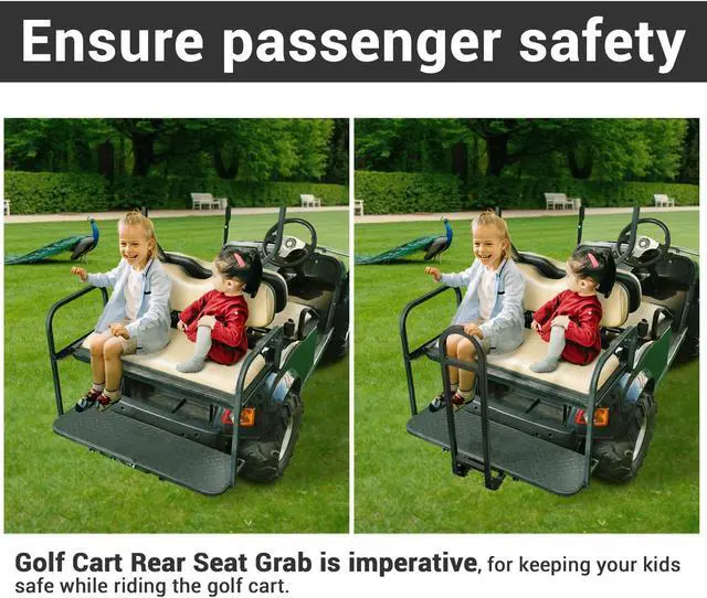 Alt view image 6 of 7 - Yescom Golf Cart Rear Seat Safety Grab Bar Rear U-shaped Handle  With Mounting Hardware For TXT of EZGO Genesis 150