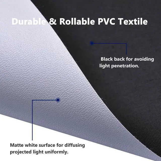 Alt view image 4 of 7 - 177" 16:9 154x86" Matte White Projector Projection Screen Material Fabric DIY