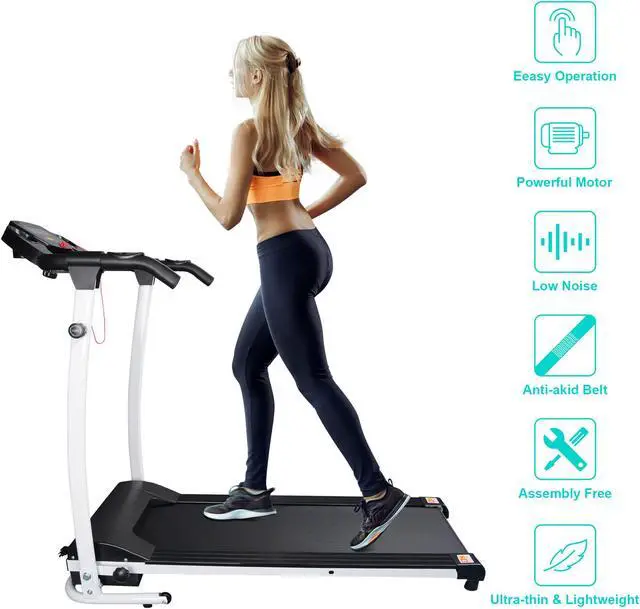 Alt view image 13 of 14 - 1100W Folding Electric Treadmill Portable Power Motorized Machine Running Jogging Gym Fitness
