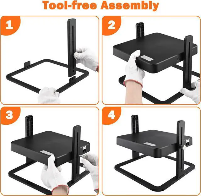 Alt view image 6 of 7 - 10"x10" Chick Heating Plate Brooder Plate Adjustable Height Warms Up to 15 Chick