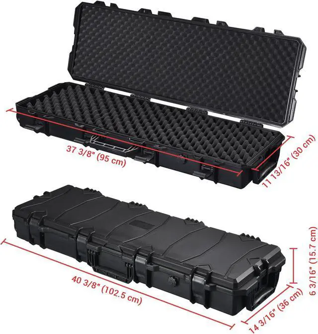 Alt view image 7 of 7 - Yescom 40" Rifle Gun Case Portable Waterproof Impact Resistance with TSA Padlock Valve