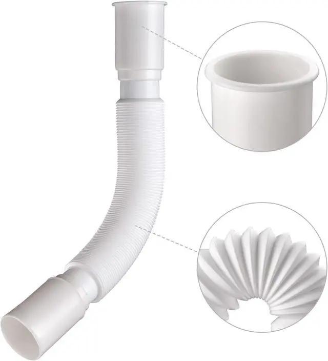 Alt view image 7 of 7 - Wash Basin Drain Hose Kit Extendable Drainpipe Shampoo Bowl Accessory for Salon
