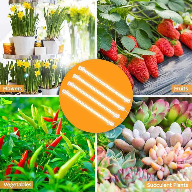 Alt view image 5 of 7 - LED Grow Light Strips Full Spectrum Lamp for Indoor Plants Flower Veg 4 Strips