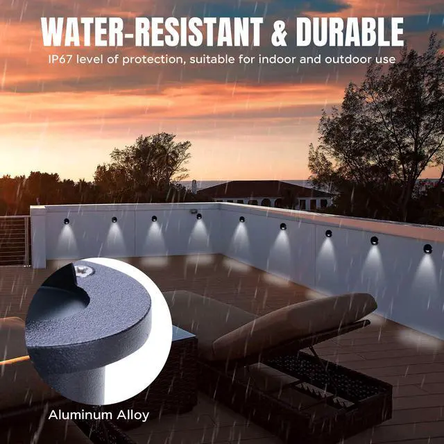 Alt view image 2 of 7 - Yescom 12V LED Cool White Deck Stair Light Lamp Waterproof Yard Garden Pathway Landscape 20 Pack