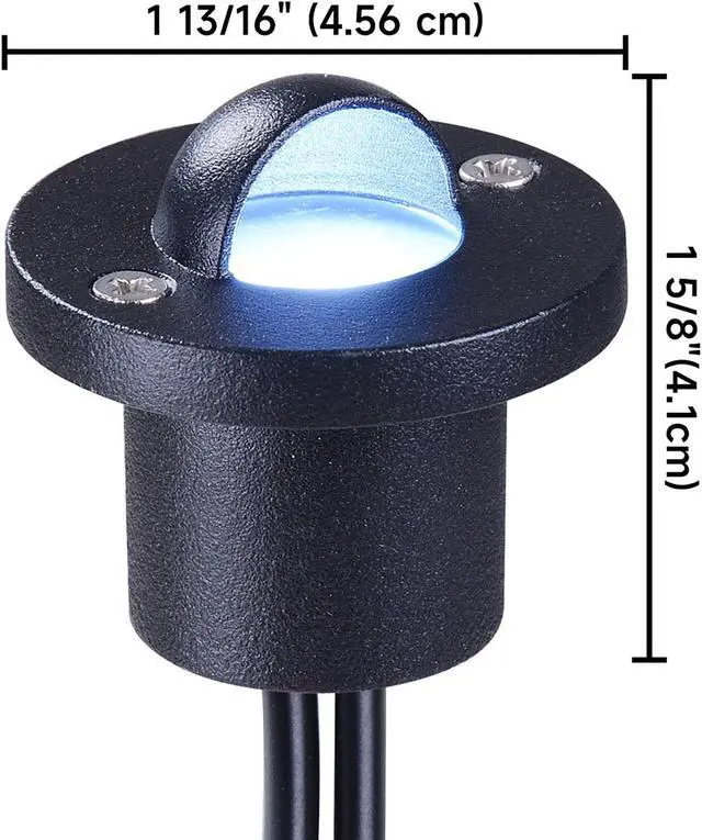 Alt view image 7 of 7 - Yescom 12V LED Cool White Deck Stair Light Lamp Waterproof Yard Garden Pathway Landscape 20 Pack