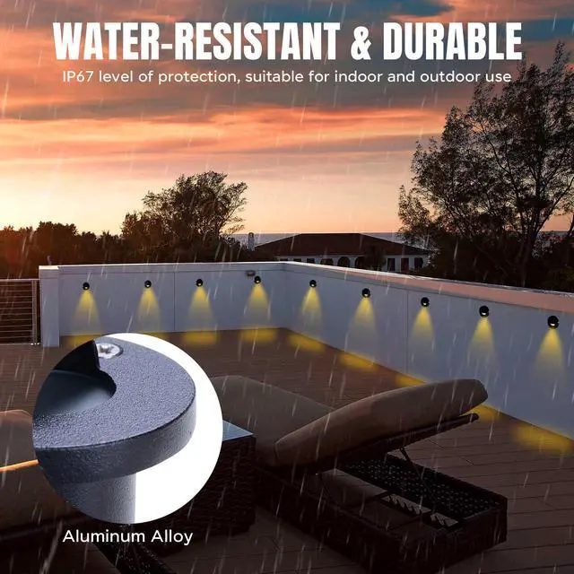 Alt view image 4 of 7 - Yescom 12V LED Warm White Deck Stair Light Lamp Waterproof Yard Patio Pathway Landscape 20 Pack