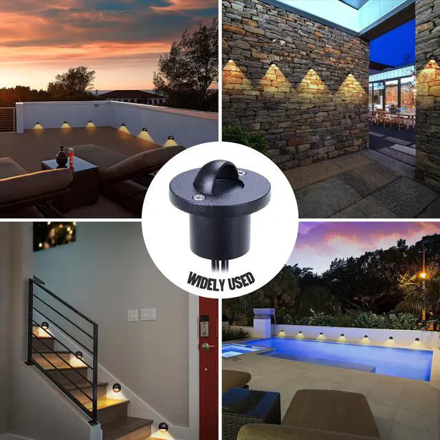 Alt view image 6 of 7 - Yescom 12V LED Warm White Deck Stair Light Lamp Waterproof Yard Patio Pathway Landscape 20 Pack