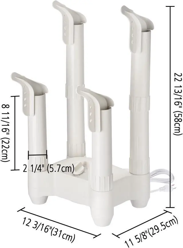 Alt view image 7 of 7 - Yescom Electric Shoe Dryer w/ Timer Boot Odor Remover Footwear Warmer Sock Home 2 Pack