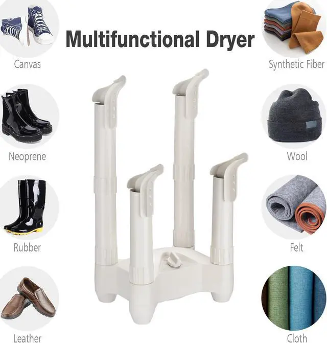 Alt view image 4 of 7 - Yescom Electric Shoe Dryer w/ Timer Boot Odor Remover Footwear Warmer Sock Home 2 Pack