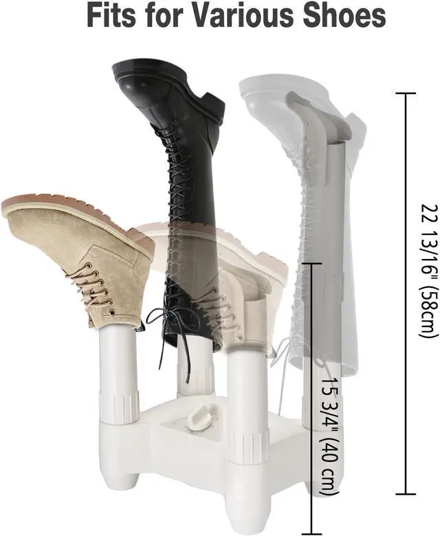 Alt view image 3 of 7 - Yescom Electric Shoe Dryer w/ Timer Boot Odor Remover Footwear Warmer Sock Home 2 Pack