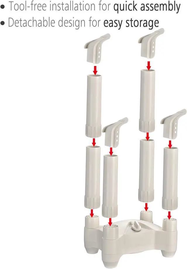 Alt view image 6 of 7 - Yescom Electric Shoe Dryer w/ Timer Boot Odor Remover Footwear Warmer Sock Home 2 Pack