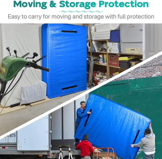 Alt view image 2 of 7 - Yescom Mattress Bag Cover for Moving Storage Heavy Duty 8 Handles Zipper Reusable Cover with Strong Zipper Closure Full XL Size