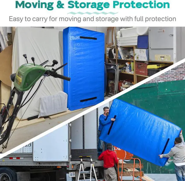 Alt view image 2 of 7 - Yescom Mattress Bag Cover for Moving Storage Heavy Duty 8 Handles Zipper Reusable Cover with Strong Zipper Closure Twin XL Size