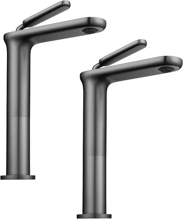 Main image of Aquaterior 2 Pack Single Handle Bathroom Vessel Sink Faucet Rv Lavatory Vanity Sink Mixer Tap Grey (CUPC NSF CEC)