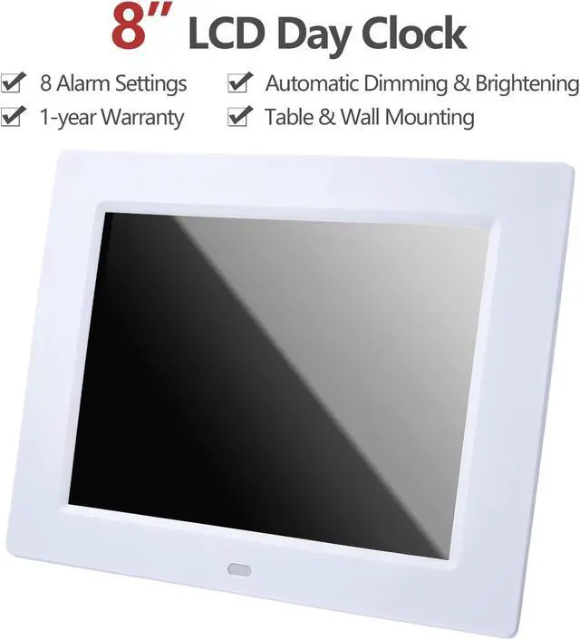 Alt view image 3 of 7 - Yescom LCD Day Clock Digital Calendar Alarm Large Display Dementia Home Office 2 Pack