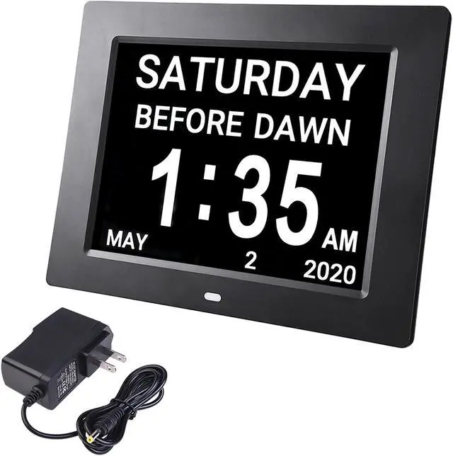 Alt view image 9 of 14 - Yescom 10" LCD Day Clock Digital Calendar Dementia Display Elderly Home Office