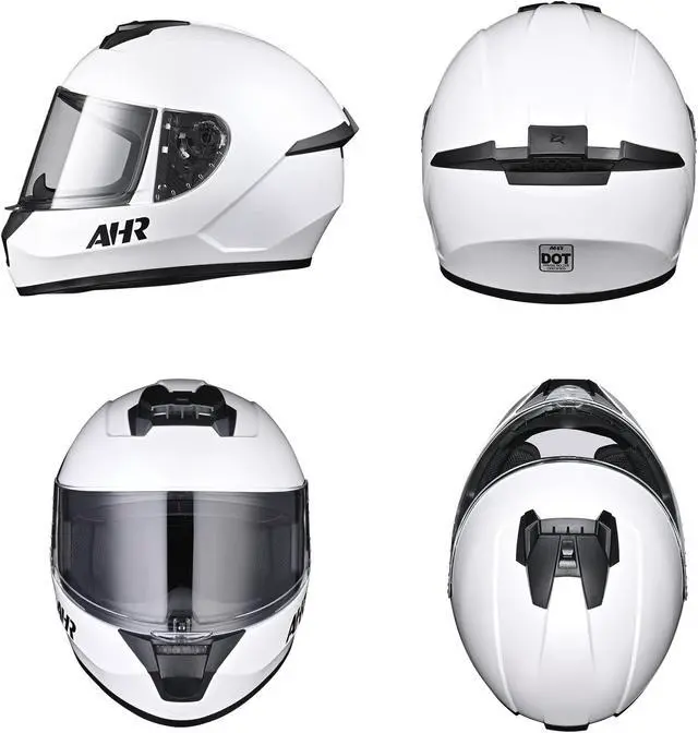 Alt view image 7 of 7 - AHR RUN-F3 Full Face Motorcycle Helmet DOT Approved Street Bike Motocross XXL