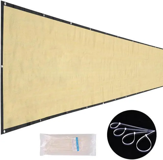 Alt view image 6 of 7 - 50x4 ft Outdoor Privacy Fence Screen Mesh Windscreen 180gsm Brand New HDPE Fencing Shade Cover Garden