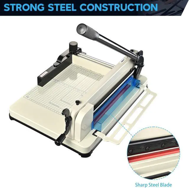 Alt view image 4 of 7 - Paper Cutter Trimmer Industrial Guillotine 12" Cut Length Stack Heavy Duty