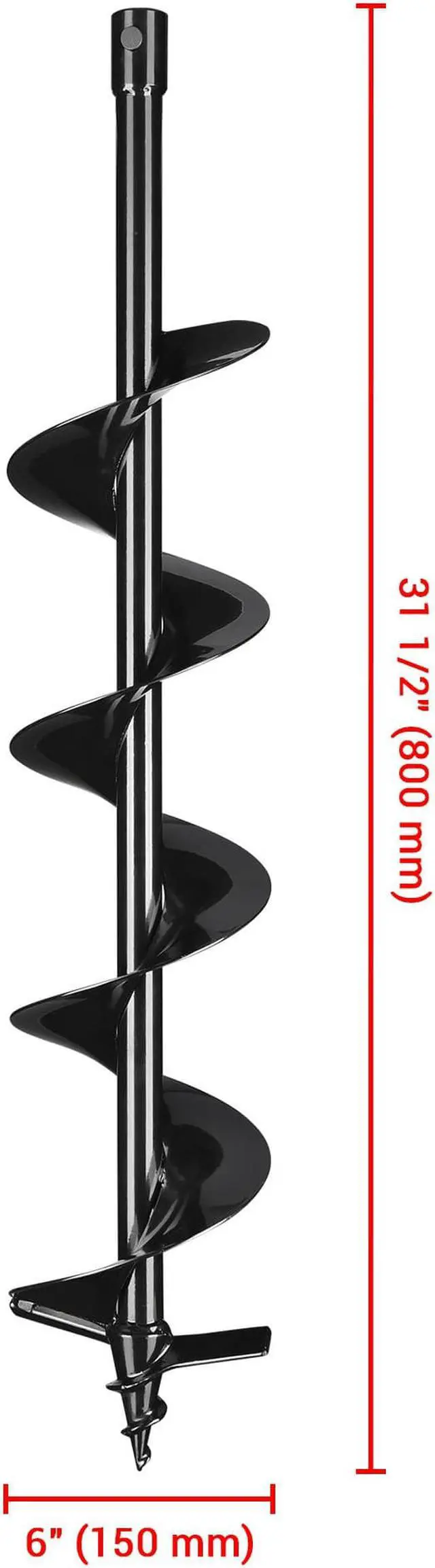 Alt view image 4 of 6 - Yescom 6" Earth Auger Drill Bit Bulb Planter Tool for Planting Flower Fence Post Umbrella Hole Digger Gardening Project