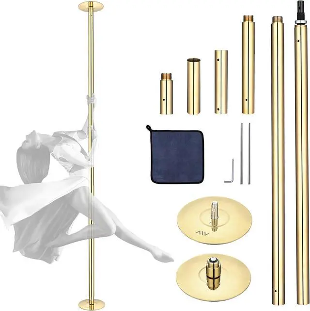 Main image of Yescom Professional Stripper Pole Static Spinning Dancing Pole Kit 9.25FT for Party Club Exercise Fitness, Gold