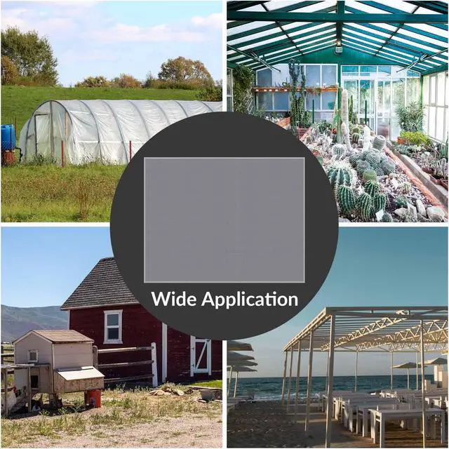 Alt view image 6 of 7 - Yescom 16x20 Ft Clear Tarp Duty 14 Mil Tarpaulin Cover Waterproof with Grommets
