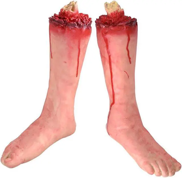 Alt view image 5 of 7 - 5pcs Severed Hands Feet Prank Props Bloody Broken Body Part Halloween Decoration 2025