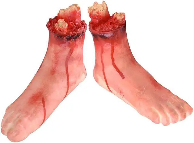 Alt view image 6 of 7 - 5pcs Severed Hands Feet Prank Props Bloody Broken Body Part Halloween Decoration 2025
