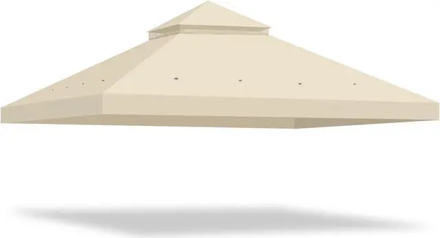 Main image of Yescom 10x10 Ft 2-Tier Canopy Top Replacement for Petpvilit Gazebo Outdoor Patio Cover