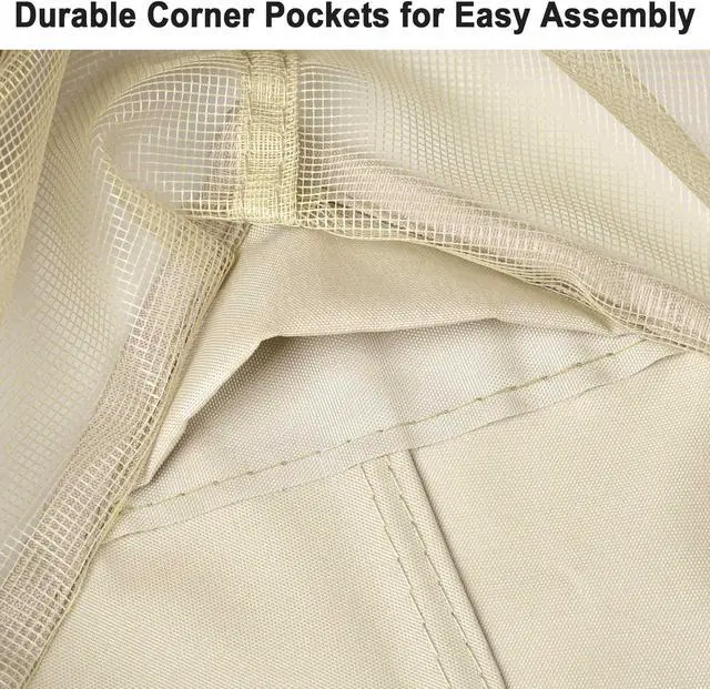 Alt view image 7 of 7 - Yescom 10x10 Ft 2-Tier Canopy Top Replacement for Petpvilit Gazebo Outdoor Patio Cover