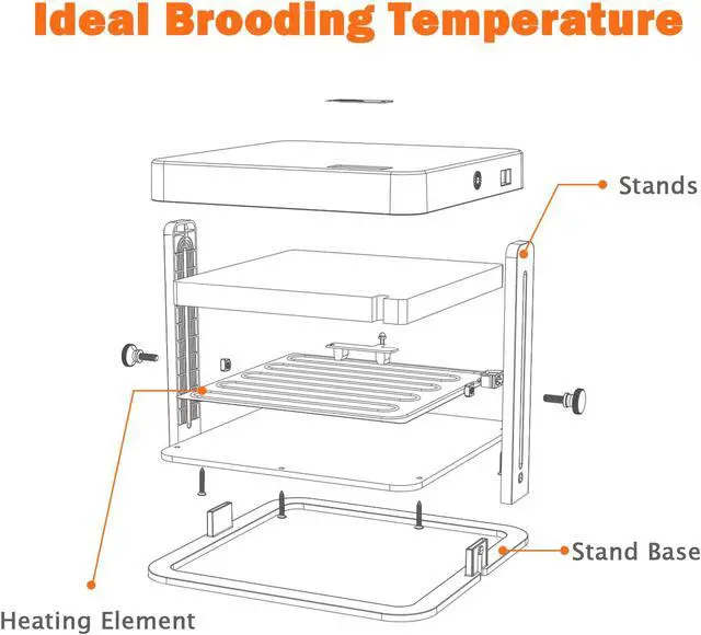 Alt view image 5 of 7 - 10"x10" Chick Heating Plate Brooder Plate Adjustable Height Warms Up to 15 Chick