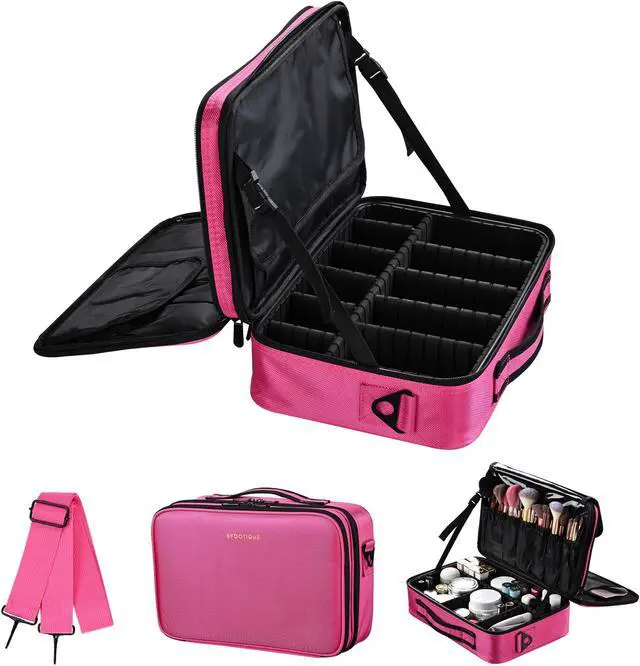 Main image of Byootique 13" Makeup Train Case Cosmetic Organized Bag Travel Storage Backpack