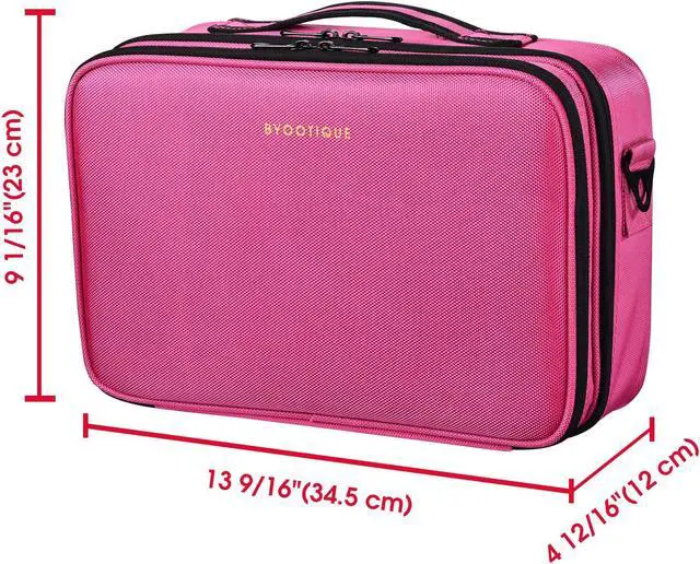 Alt view image 7 of 7 - Byootique 13" Makeup Train Case Cosmetic Organized Bag Travel Storage Backpack