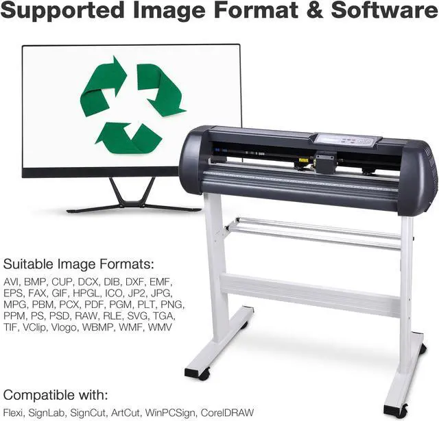 Alt view image 2 of 7 - 28" Vinyl Cutter Machine 720mm Sign Cutting Plotter Signmaster Software 3 Blades