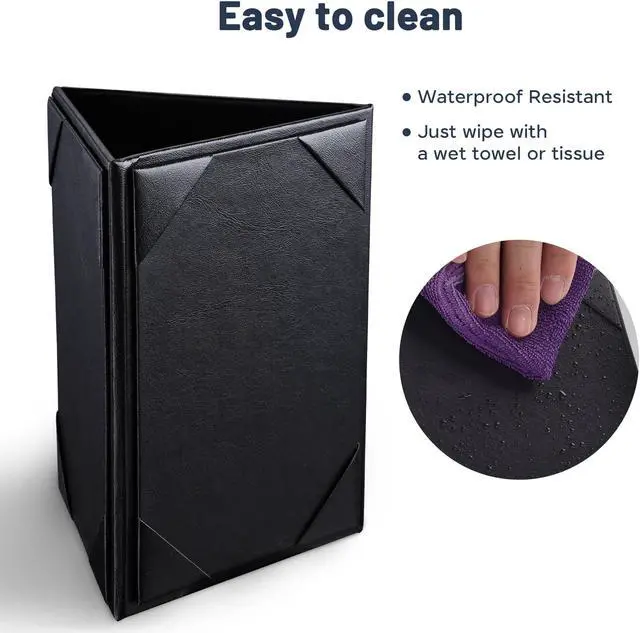 Alt view image 3 of 7 - 10pcs 4"x6" 3-Side Triangle Menu Holder Black Table Tent for Bar Cafe Restaurant