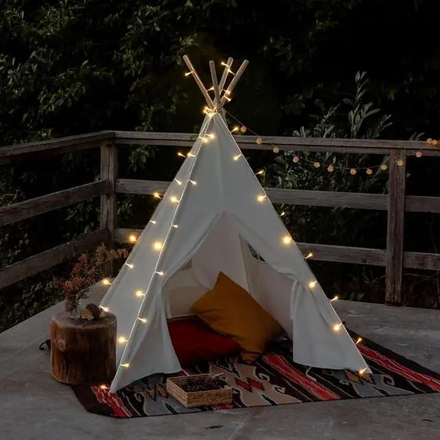 Alt view image 5 of 7 - Yescom Patio Umbrella Solar String Light with Remote Control Timer Fit 8-Rib 8/9/10 Ft Outdoor Shade 128 LED Warm White