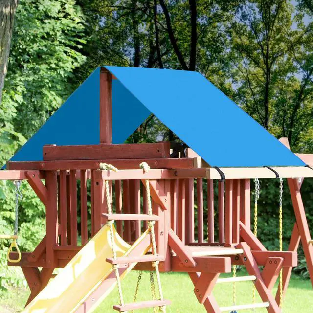 Alt view image 2 of 7 - Yescom 43"x90" Swing Set Replacement Tarp UV Protection Roof Playset Outdoor